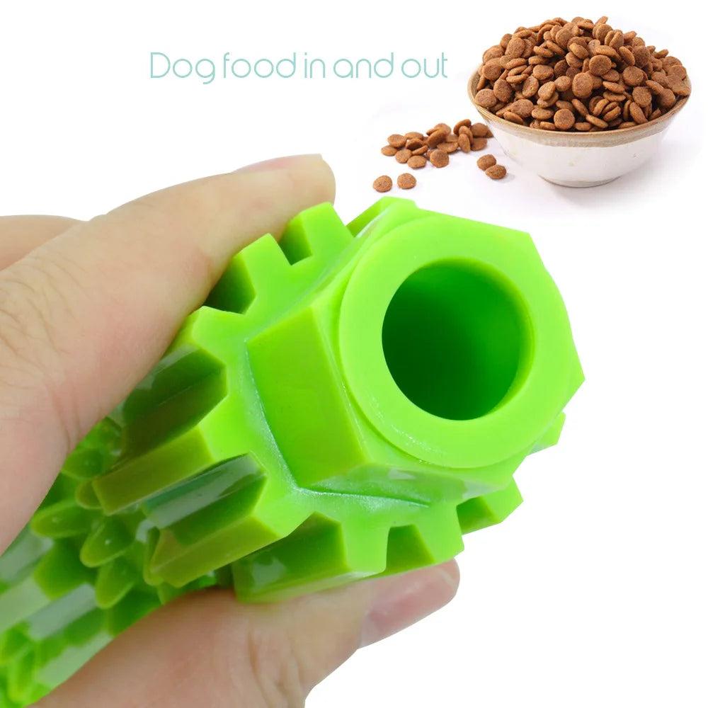 Ultra-durable chew toy for dogs – Treat dispensing & teeth cleaning rubber toy