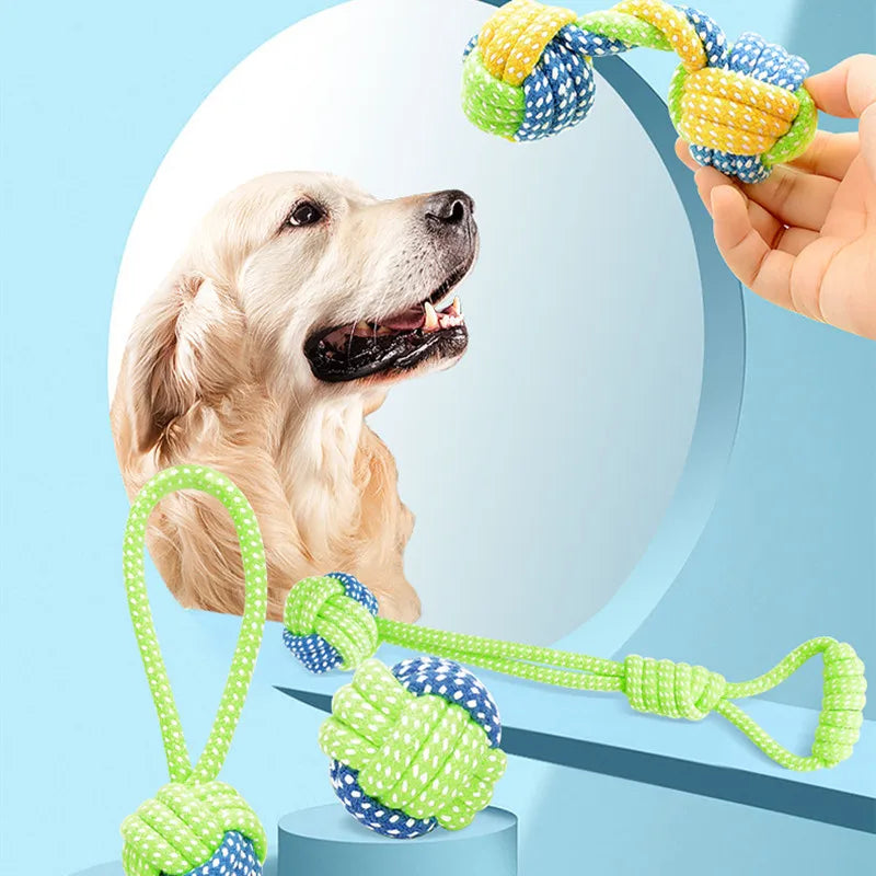 Durable cotton rope chew toy for dogs – Dental & interactive fun