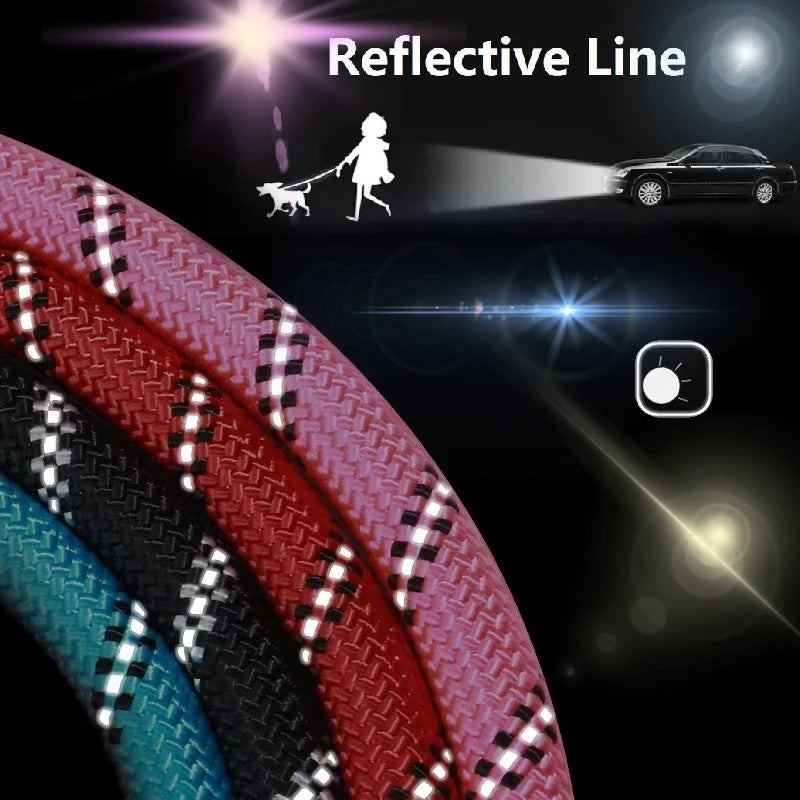 Ultra-resistant reflective dog leash – 120/150/200/300CM