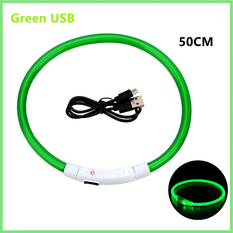 COOYOMOO USB rechargeable LED glowing pet collar