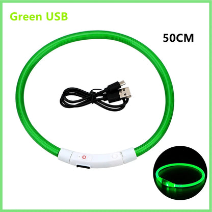 COOYOMOO USB rechargeable LED glowing pet collar