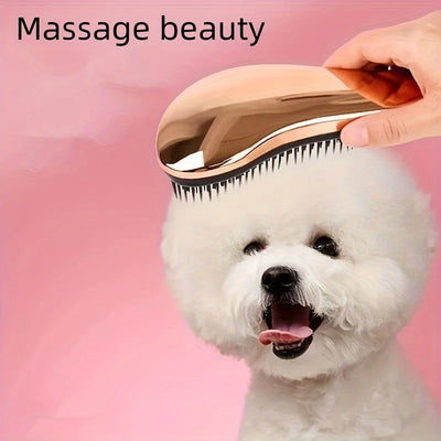 Pet grooming & deshedding brush – Premium hair removal comb for dogs