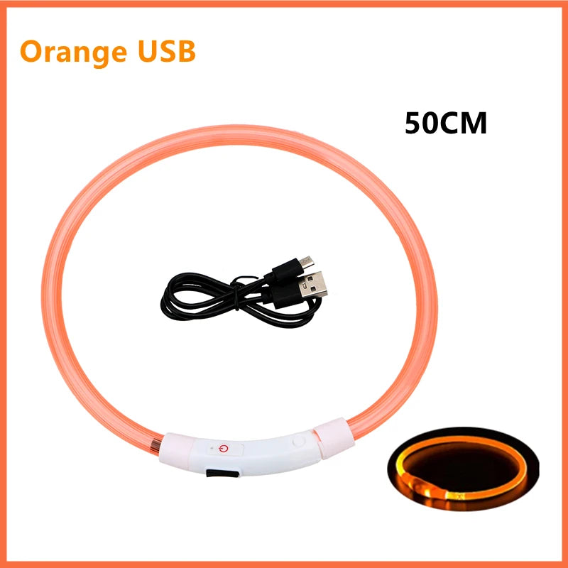 COOYOMOO USB rechargeable LED glowing pet collar