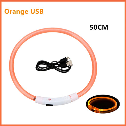 COOYOMOO USB rechargeable LED glowing pet collar