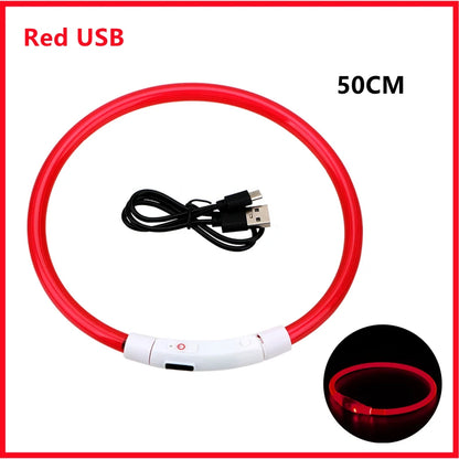 COOYOMOO USB rechargeable LED glowing pet collar