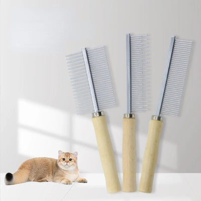 Stainless steel grooming comb – gentle hair remover for pets