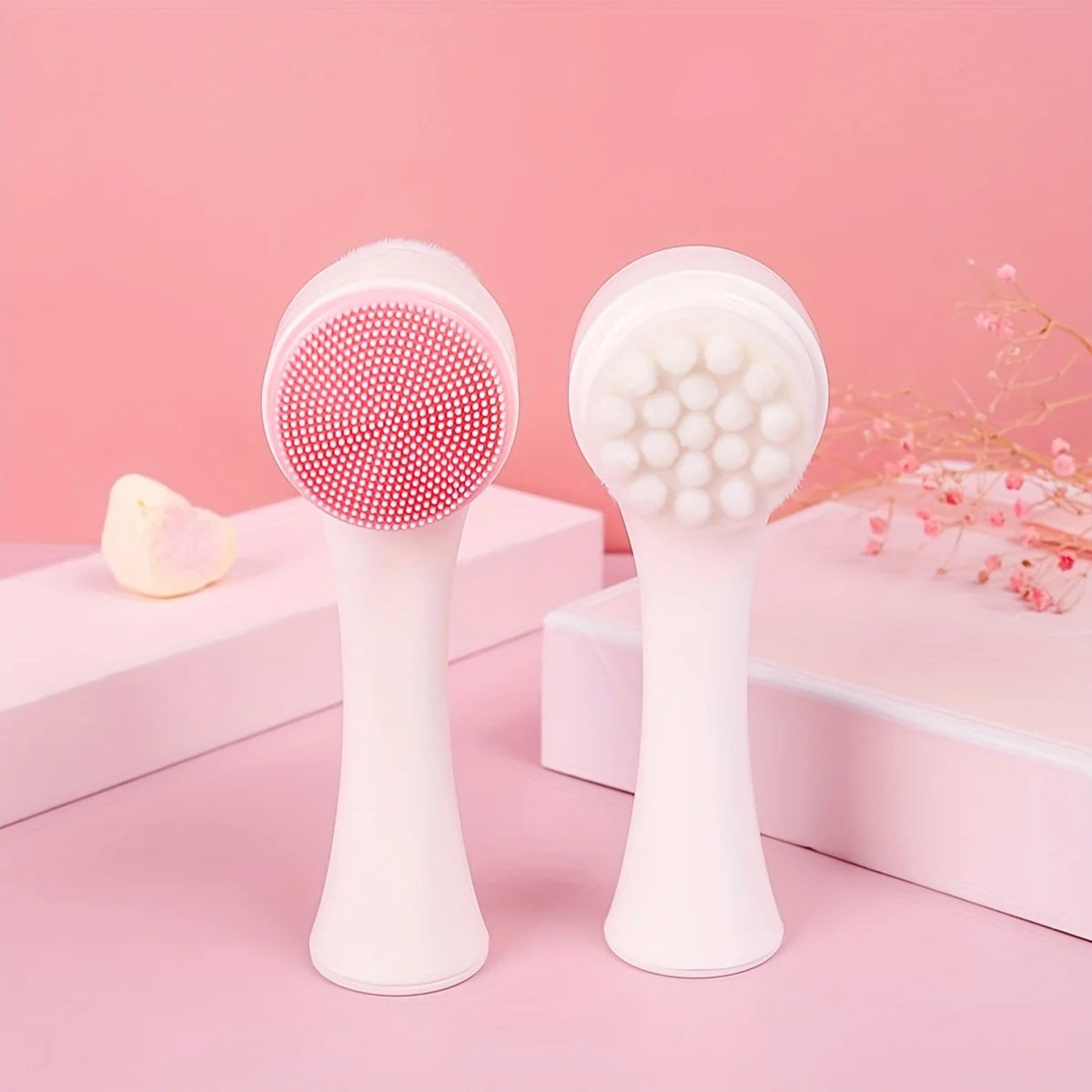 Dual-sided silicone pet paw cleaner & massage Brush – Gentle grooming for healthy coats & claws