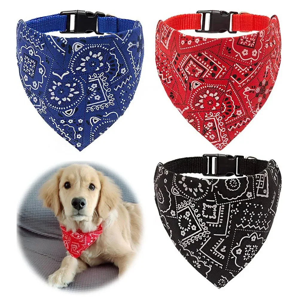 Stylish dog bandana collar – Adjustable scarf for small to large dogs