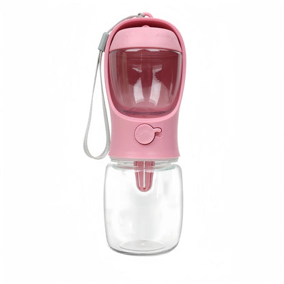 2-in-1 Portable Pet Water Bottle & Food Container – Travel Feeder for Dogs