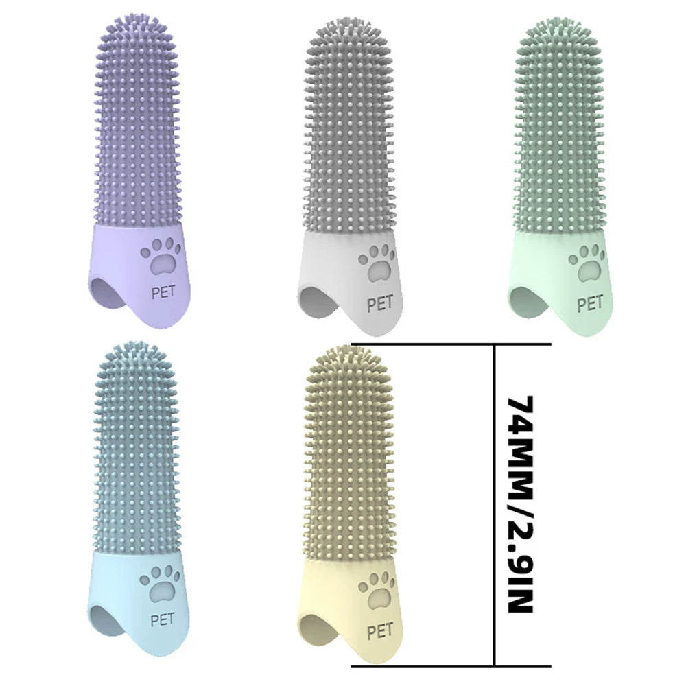 Soft silicone pet finger toothbrush – Gentle & effective oral care for dogs