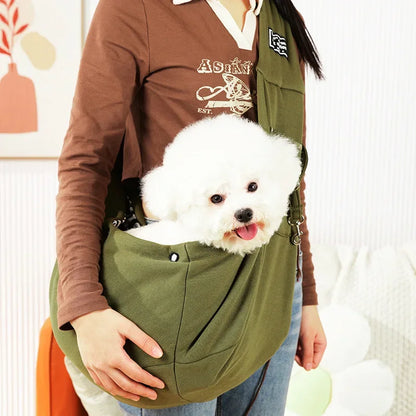 Fashionable pet sling carrier – comfortable & secure travel bag