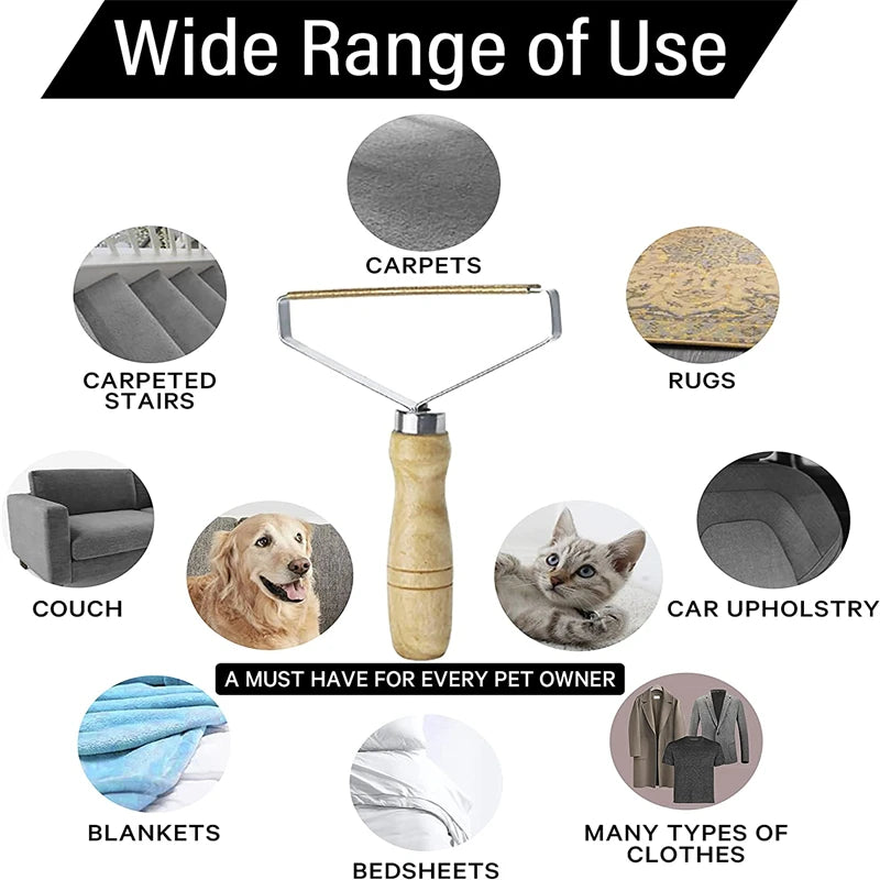 Multi-surface pet hair & lint remover brush – Effective cleaning for dogs, cats & clothing