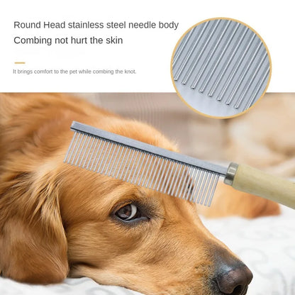 Stainless steel grooming comb – gentle hair remover for pets