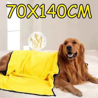 Ultra-absorbent quick-dry pet towel – Soft coral fleece for dogs