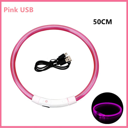 COOYOMOO USB rechargeable LED glowing pet collar