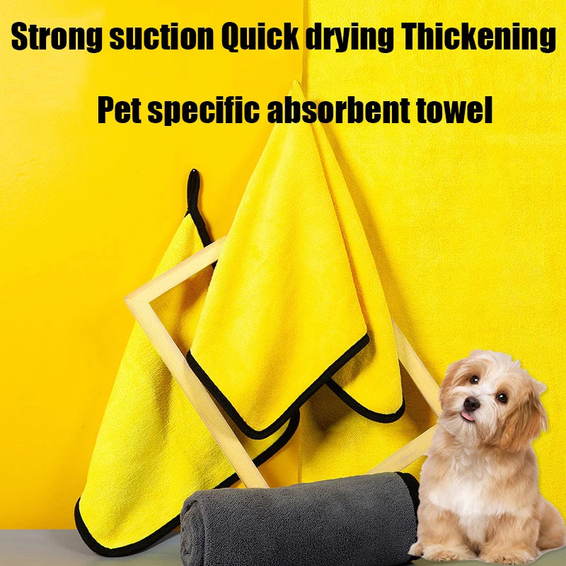 Ultra-absorbent quick-dry pet towel – Soft coral fleece for dogs