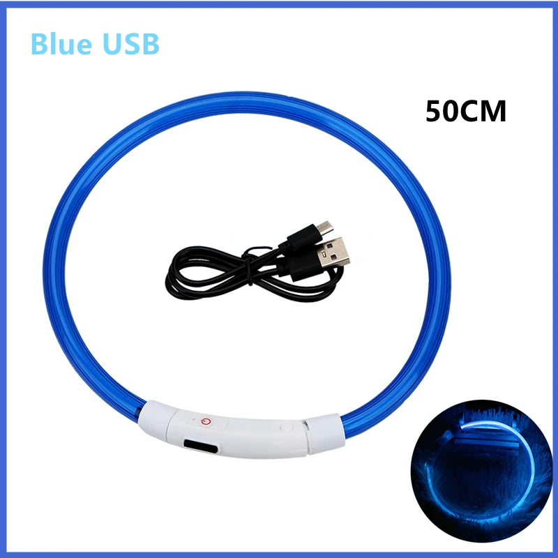 COOYOMOO USB rechargeable LED glowing pet collar