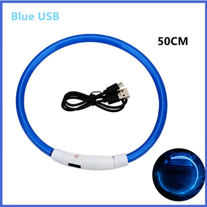 COOYOMOO USB rechargeable LED glowing pet collar