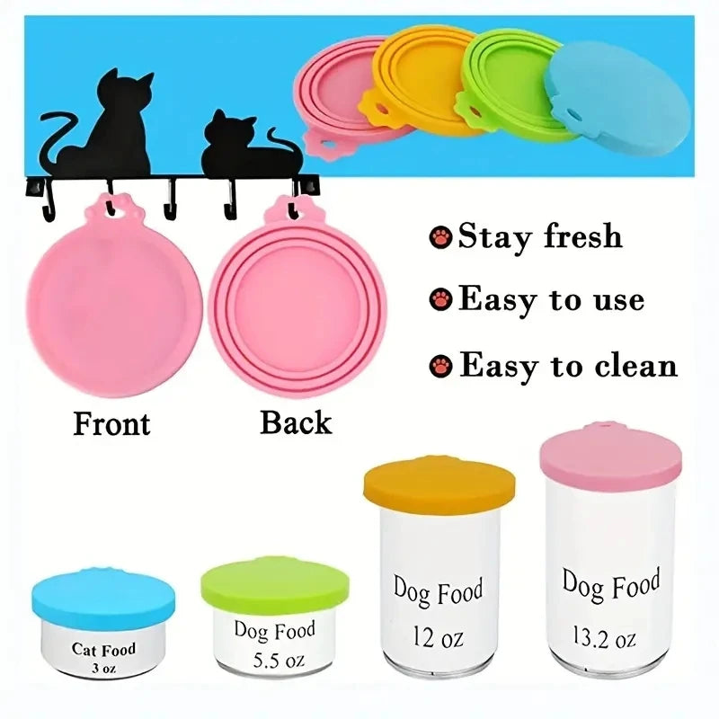 Eco-friendly silicone can topper for pet food storage