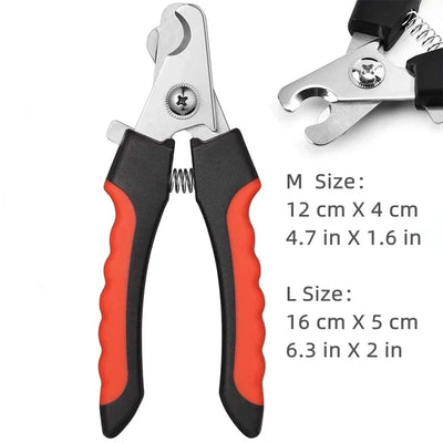 Professional stainless steel pet nail clipper with safety guard – Precision grooming tool for dogs