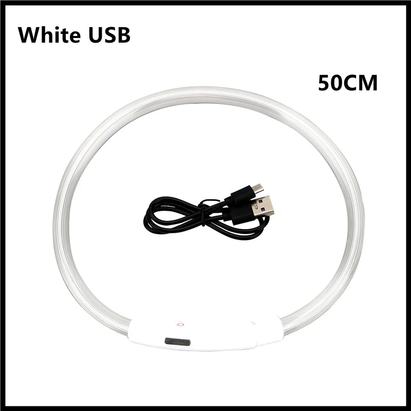 COOYOMOO USB rechargeable LED glowing pet collar