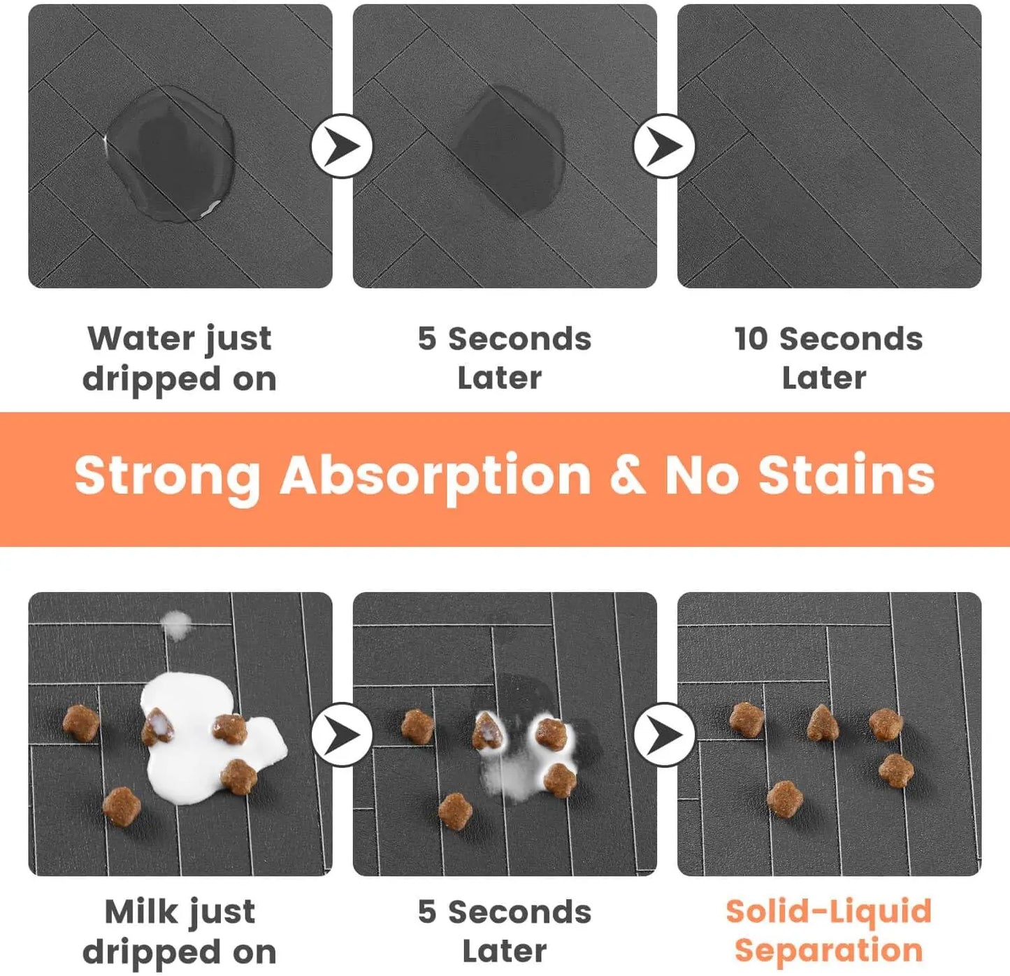 Waterproof & ultra-absorbent pet feeding mat – Keep mealtime clean & comfortable