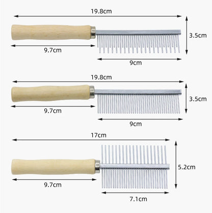 Stainless steel grooming comb – gentle hair remover for pets