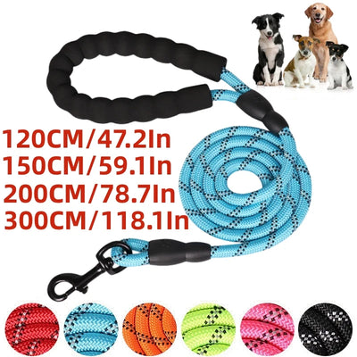Ultra-resistant reflective dog leash – 120/150/200/300CM
