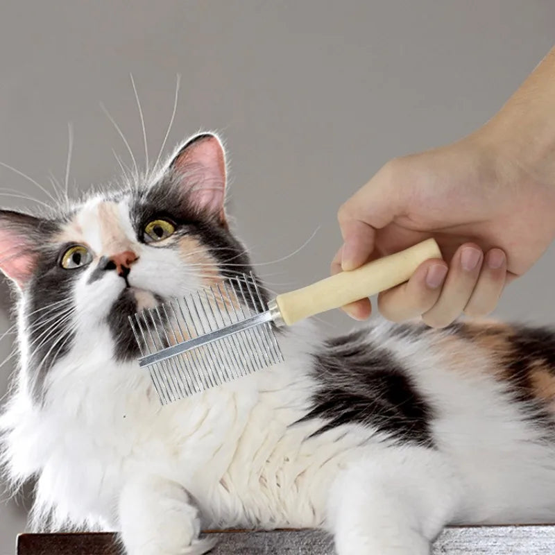 Stainless steel grooming comb – gentle hair remover for pets