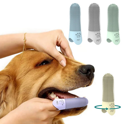 Soft silicone pet finger toothbrush – Gentle & effective oral care for dogs