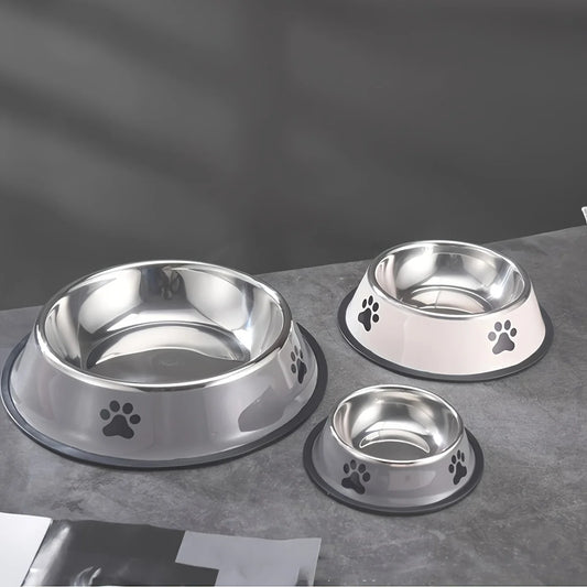 Premium pet feeding bowl – Stainless steel, non-slip & dishwasher safe
