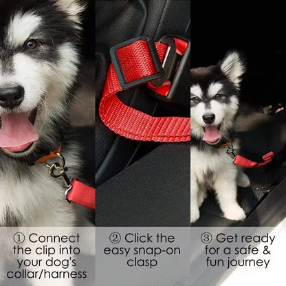 Adjustable pet car seat belt – safe rides, happy pets